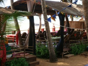 The Outdoor Restaurant at Simrose in Agonda Beach, Goa, India